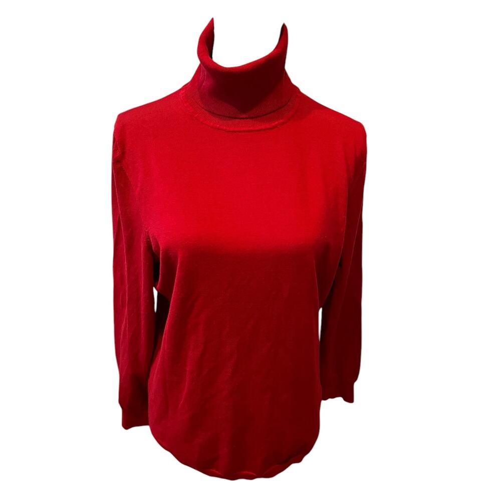 Talbots Turtleneck Sweater Red XL